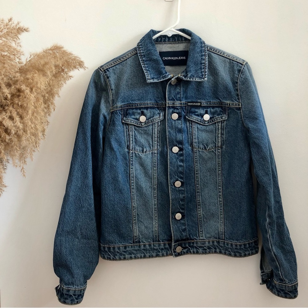 Blue Calvin Klein denim jacket